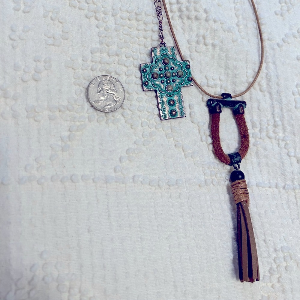 2 long western necklaces
